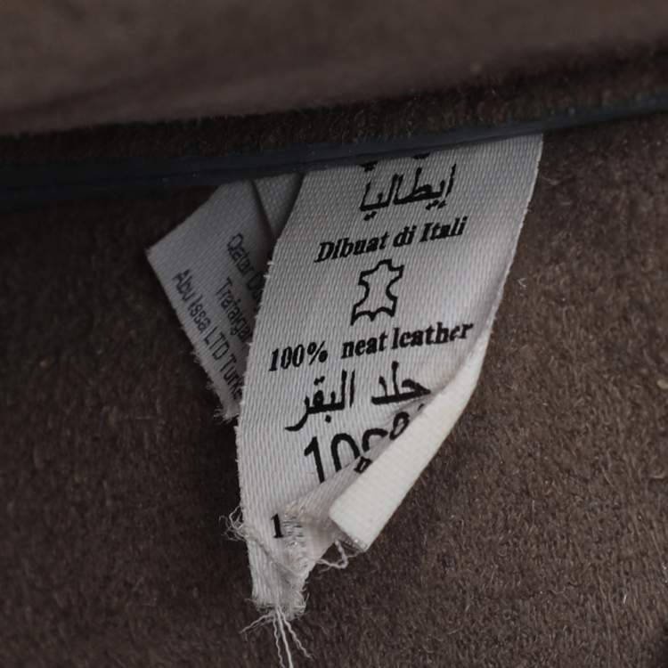 Pre Owned Aigner Dusty Blue Leather Satchel