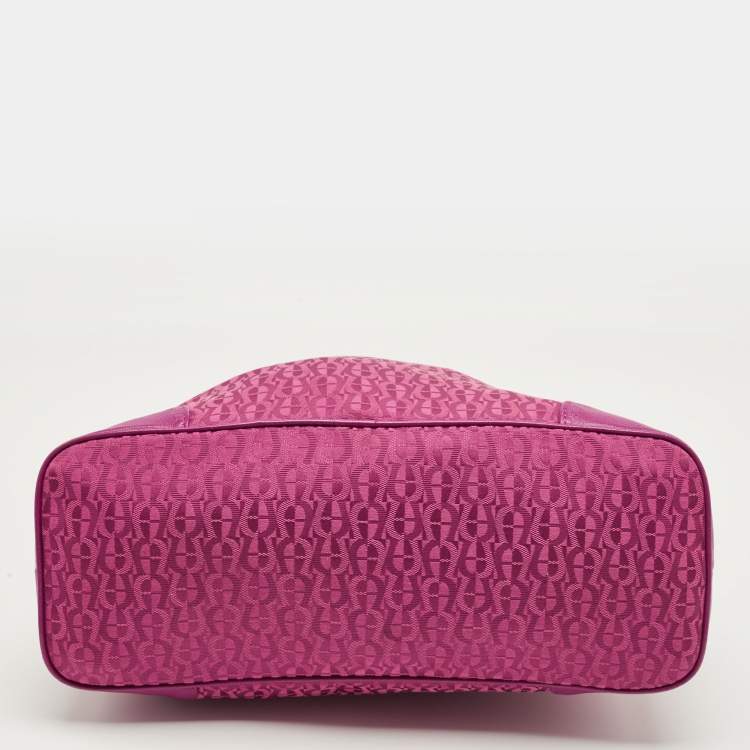 Pre Owned حقيبة يد توتس أيغنر فوشيا نايلون بسحاب علوي