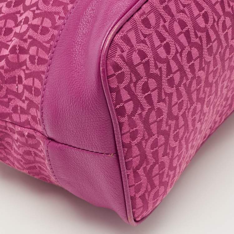 Pre Owned حقيبة يد توتس أيغنر فوشيا نايلون بسحاب علوي