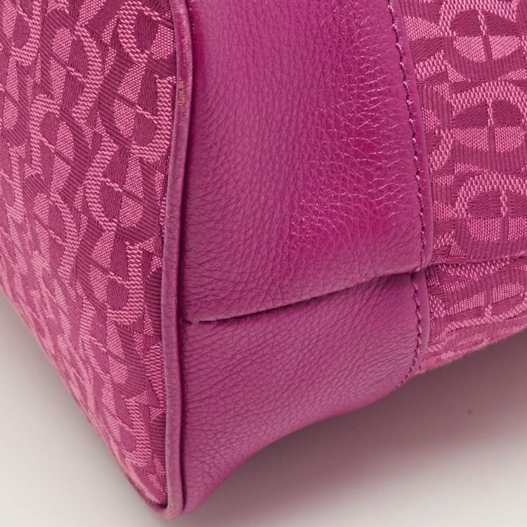 Pre Owned حقيبة يد توتس أيغنر فوشيا نايلون بسحاب علوي