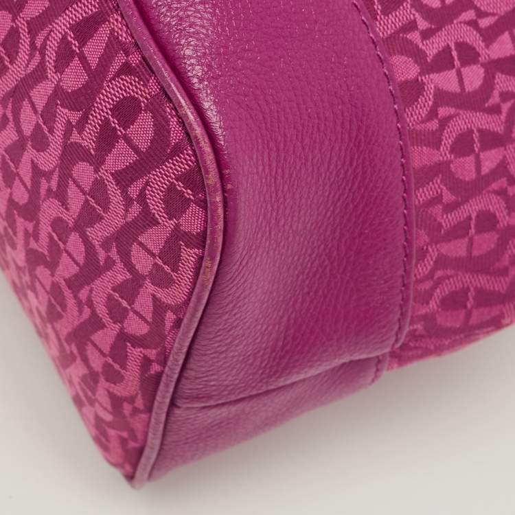 Pre Owned حقيبة يد توتس أيغنر فوشيا نايلون بسحاب علوي