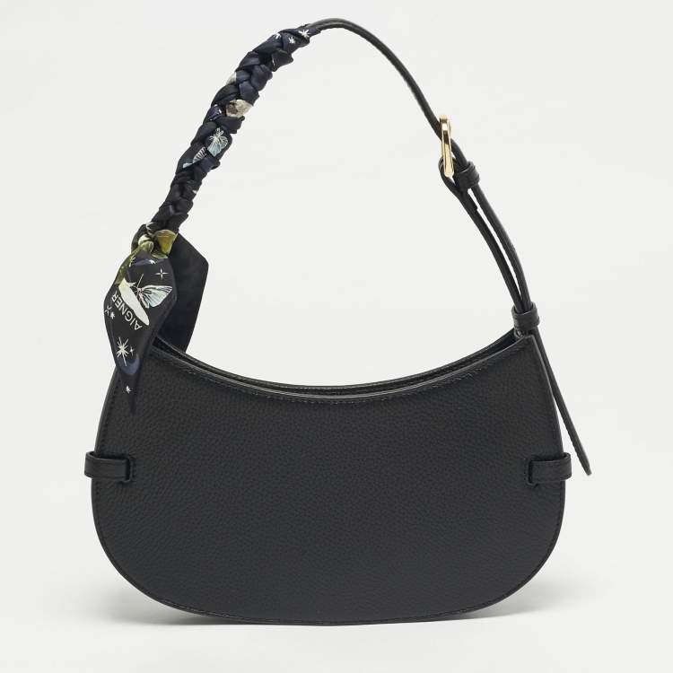 مملوكة مسبقًا Aigner Cavallo Mini Black Leather Shoulder Bag
