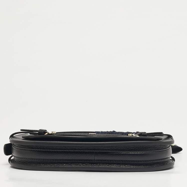 مملوكة مسبقًا Aigner Cavallo Mini Black Leather Shoulder Bag