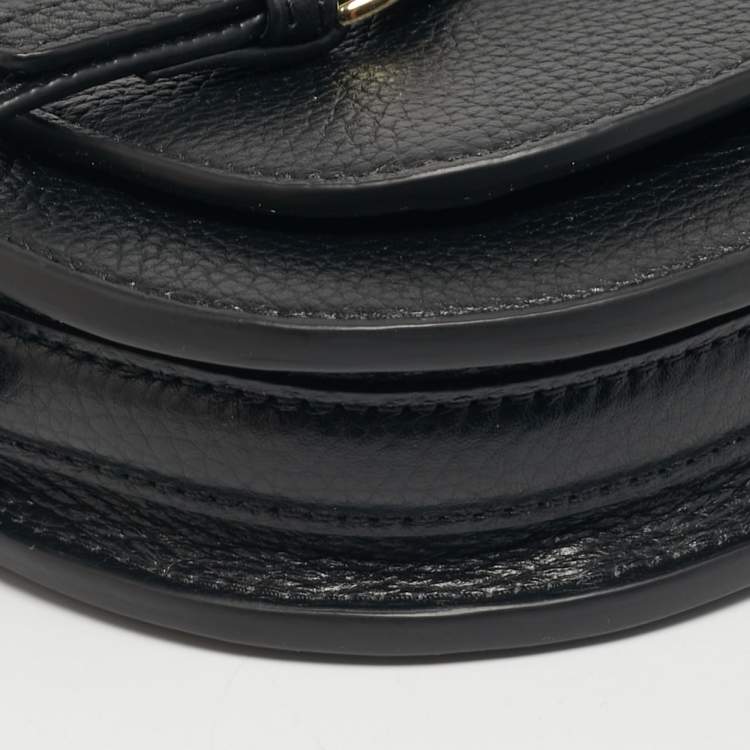 مملوكة مسبقًا Aigner Cavallo Mini Black Leather Shoulder Bag