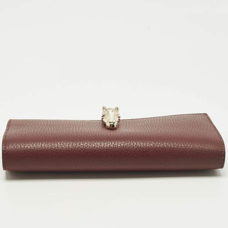 مملوكة مسبقًا Aigner Cybill Banknote and Card Case Cavallo Burgundy Leather Wallet