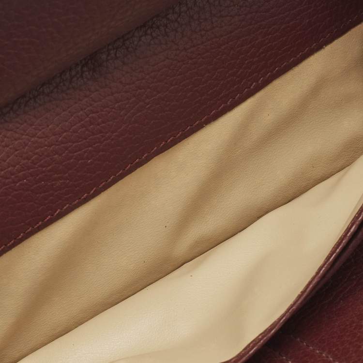 مملوكة مسبقًا Aigner Cybill Banknote and Card Case Cavallo Burgundy Leather Wallet