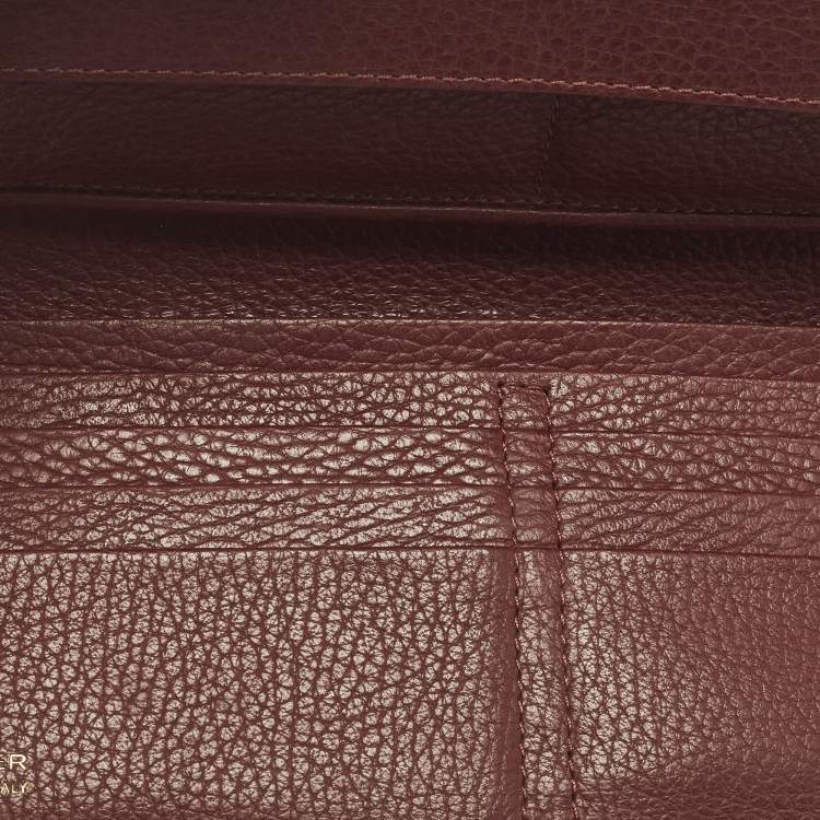 مملوكة مسبقًا Aigner Cybill Banknote and Card Case Cavallo Burgundy Leather Wallet