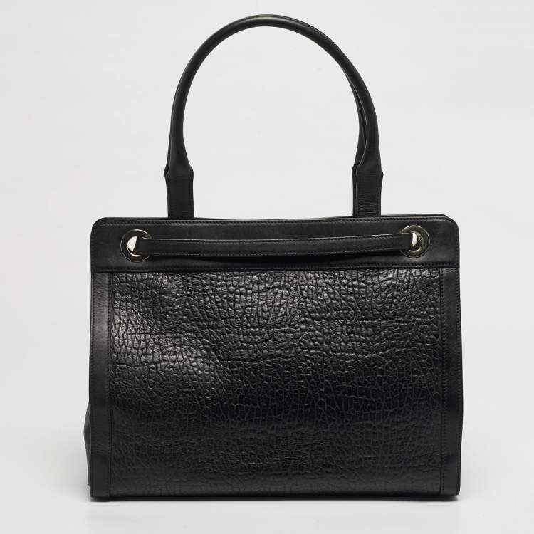 مملوكة مسبقًا Aigner Cavallina Black Leather Tote