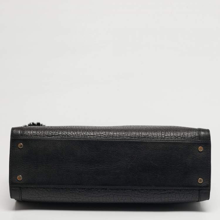 مملوكة مسبقًا Aigner Cavallina Black Leather Tote