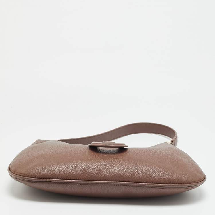 Pre Owned Aigner Selena Brown Leather Hobo