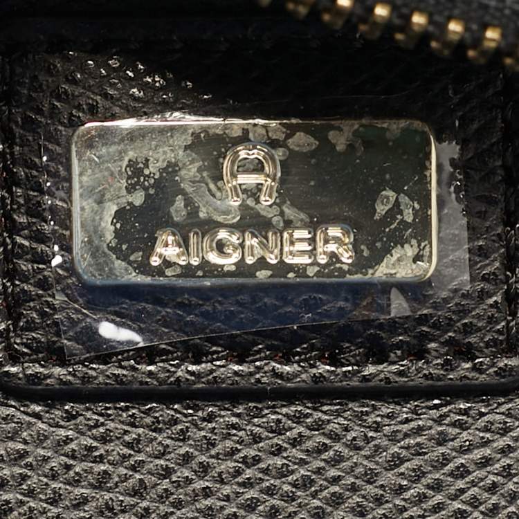 مملوكة مسبقًا Aigner Carol Mini Black Leather Tote