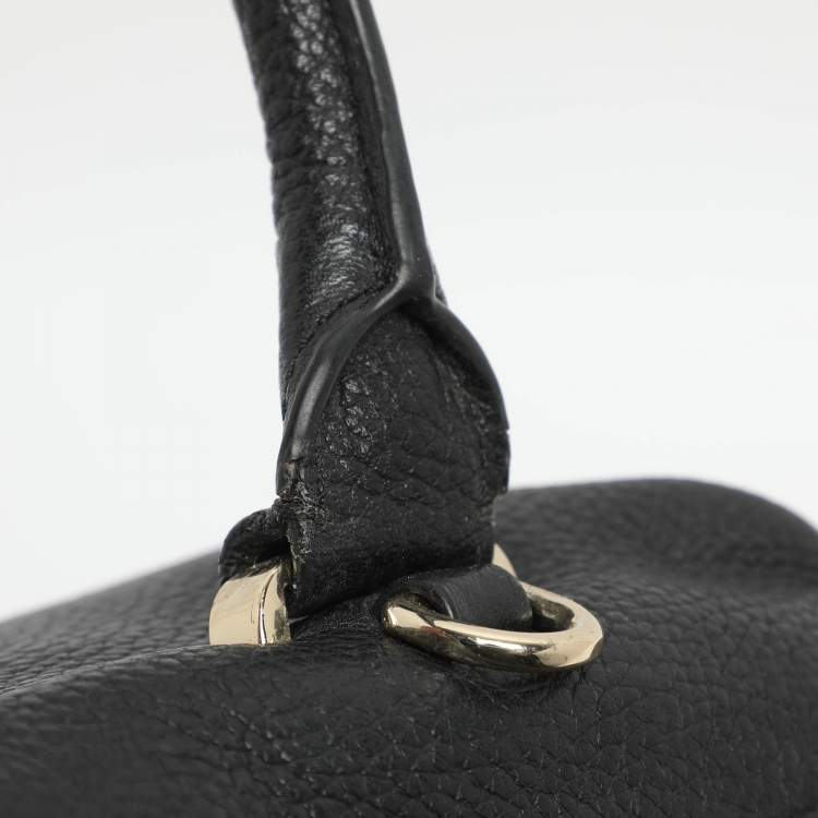 Pre Owned Aigner Black Leather Satchel