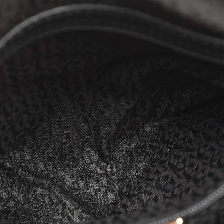 Pre Owned Aigner Black Leather Satchel