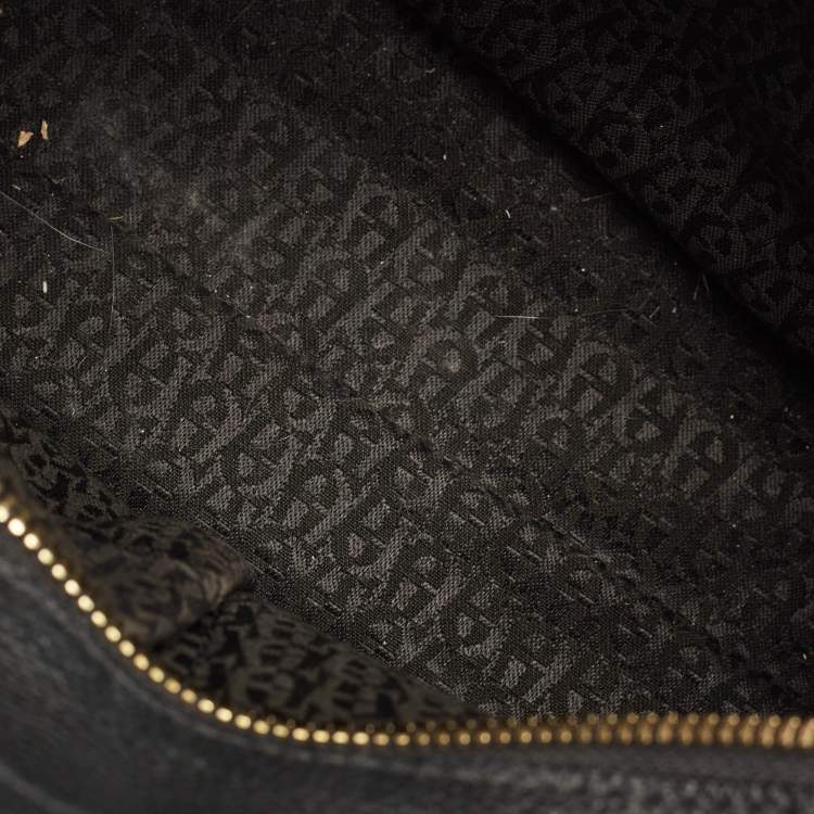 Pre Owned Aigner Carol Brown/Black Signature Coated Canvas Top Handle Bag