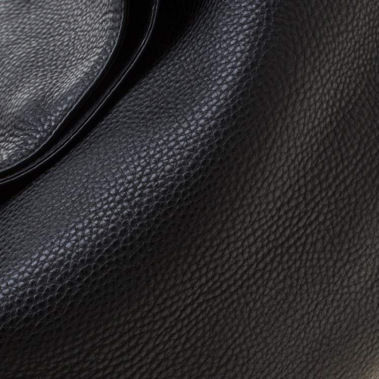 Pre Owned Aigner Black Leather Large Arya Hobo 