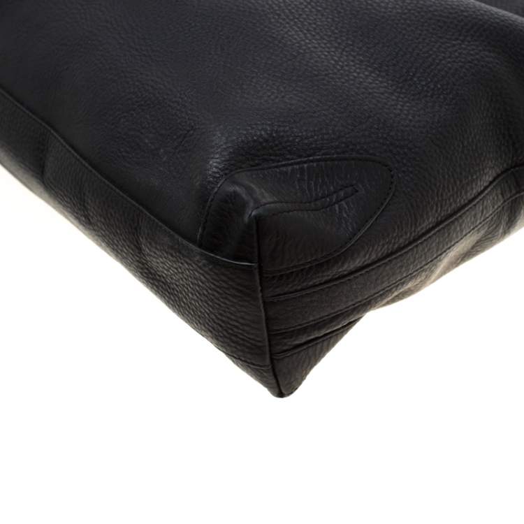 Pre Owned Aigner Black Leather Large Arya Hobo 
