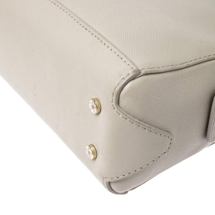 Pre Owned Aigner Beige Leather Small Satchel