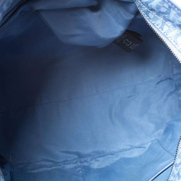 Pre Owned Aigner Blue Signature Coated Canvas Shopper Tote