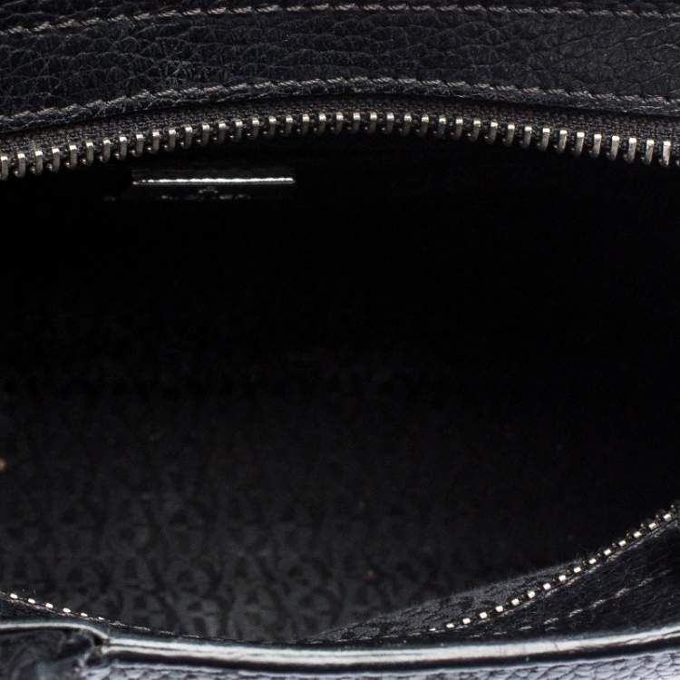 Pre Owned Aigner Black Leather Cybill Tote