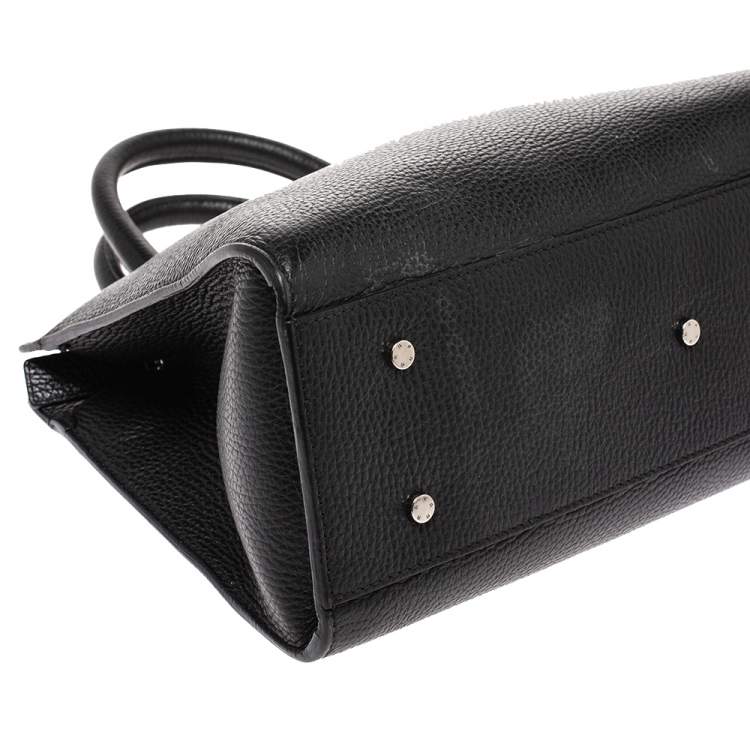 Pre Owned Aigner Black Leather Cybill Tote