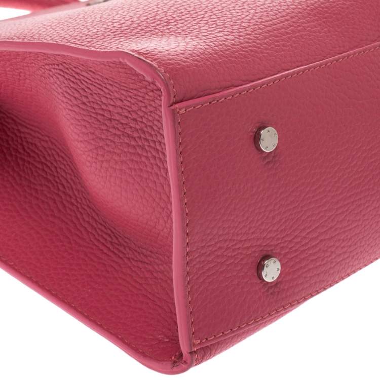 Pre Owned Aigner Pink Leather Cybill Tote