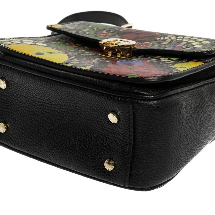 Pre Owned Aigner Multicolor Printed Coated Canvas and Leather Genoveva Top Handle Bag