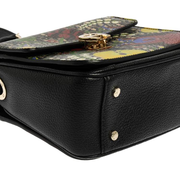 Pre Owned Aigner Multicolor Printed Coated Canvas and Leather Genoveva Top Handle Bag