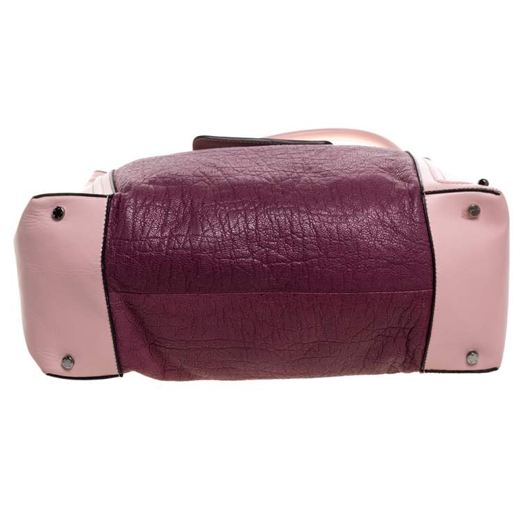مملوكة مسبقًا Aigner Bicolor Leather Turnlock Flap Hobo