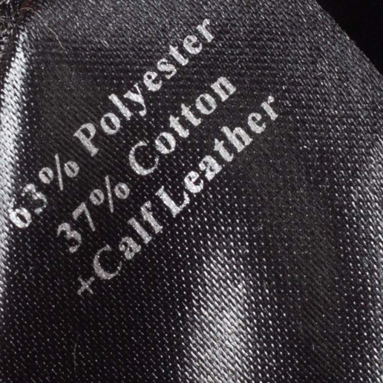 Pre Owned Aigner Black Signature Canvas and Leather Satchel