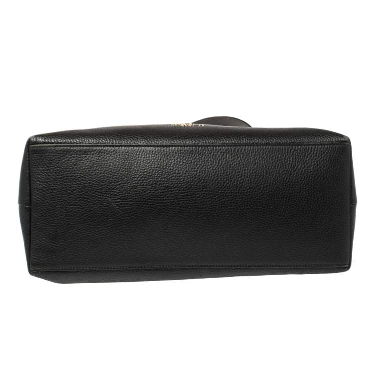 Pre Owned Aigner Black Leather Shoulder Bag