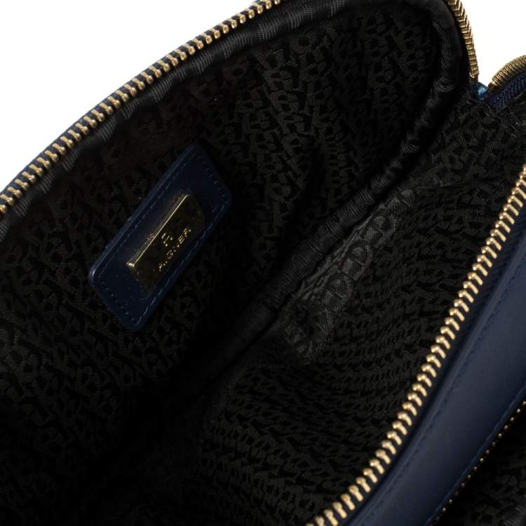 Pre Owned Aigner Deep Blue Leather Diadora Belt Bag