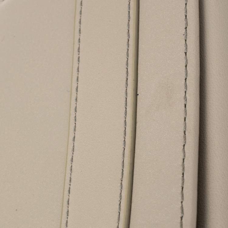 Pre Owned Aigner Grey Leather Flap Continental Wallet