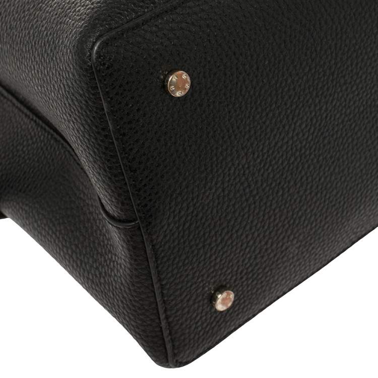 Pre Owned Aigner Black Leather Tote