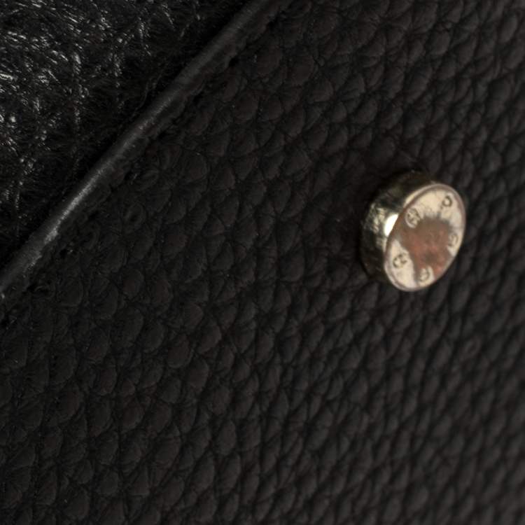 Pre Owned Aigner Black Leather Tote