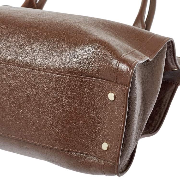 Pre Owned Aigner Brown Leather Cavallina Tote