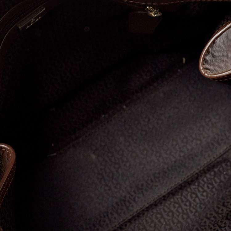 Pre Owned Aigner Brown Leather Cavallina Tote