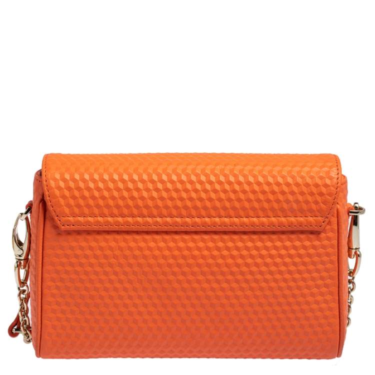مملوكة مسبقًا Aigner Orange Leather Genoveva Pochette Crossbody Bag