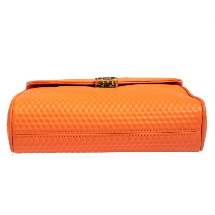 مملوكة مسبقًا Aigner Orange Leather Genoveva Pochette Crossbody Bag