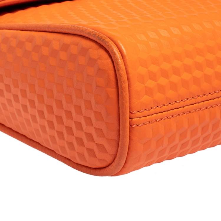 مملوكة مسبقًا Aigner Orange Leather Genoveva Pochette Crossbody Bag