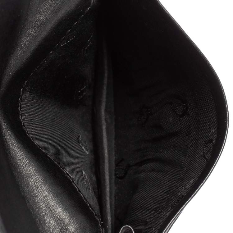 Pre Owned Aigner Black Leather Card Holder