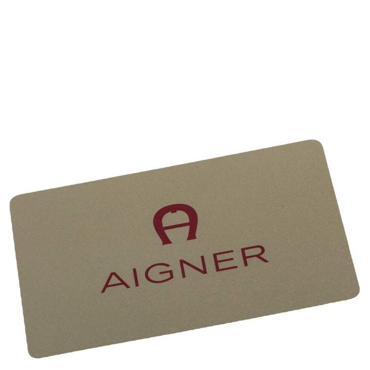 Pre Owned Aigner Red Leather Genevova M Top Handle Bag