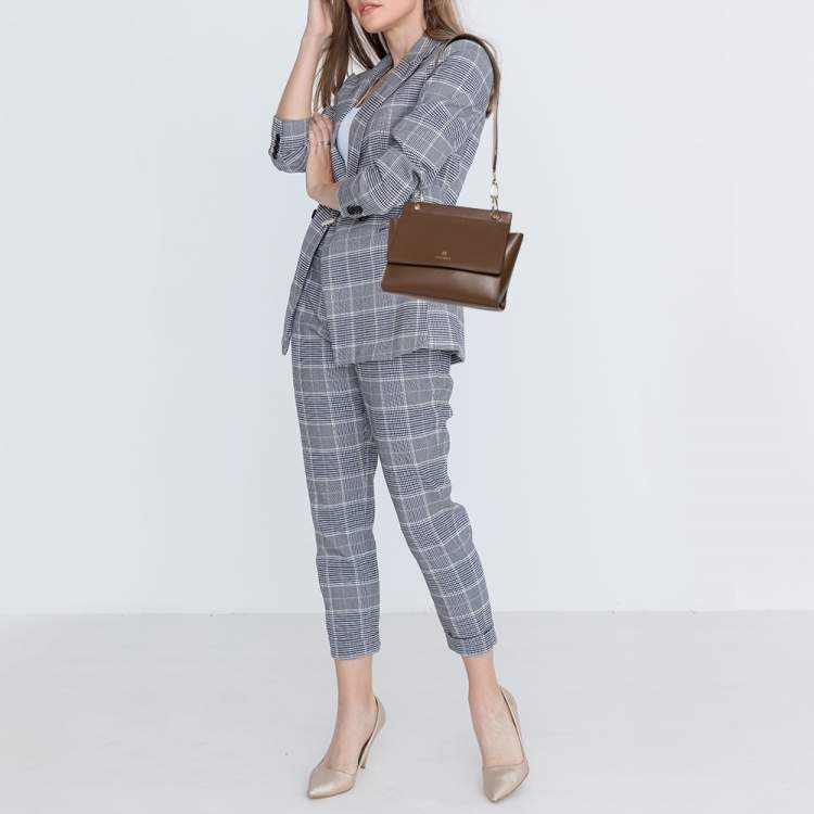 مملوكة مسبقًا Aigner Brown Leather Flap Shoulder Bag