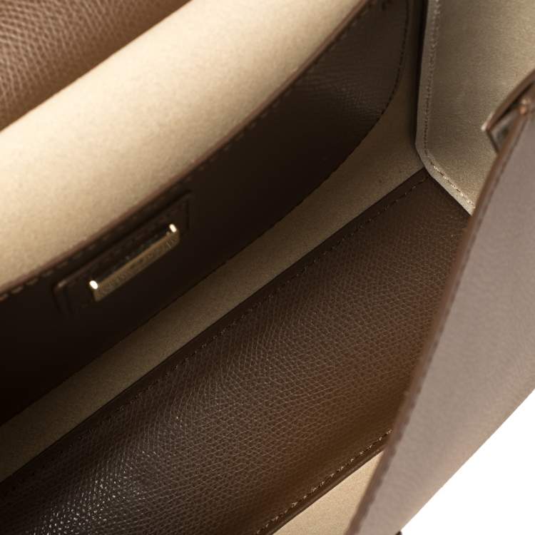 مملوكة مسبقًا Aigner Brown Leather Flap Shoulder Bag