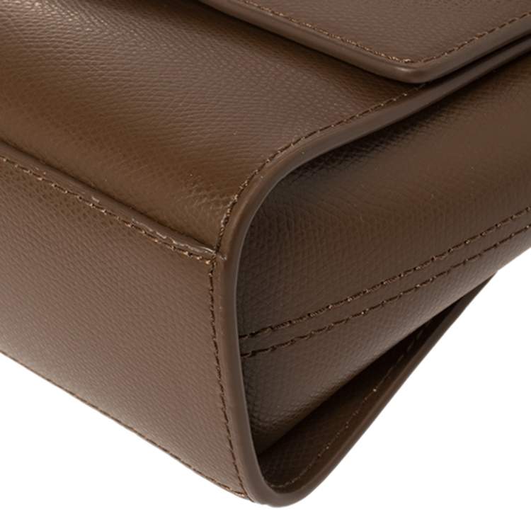 مملوكة مسبقًا Aigner Brown Leather Flap Shoulder Bag