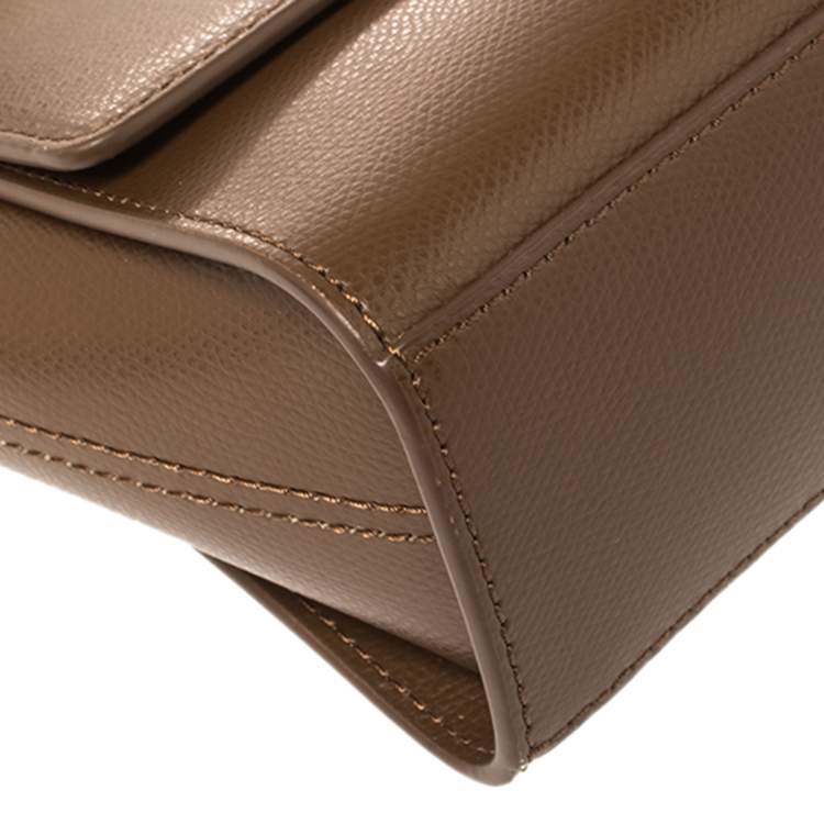 مملوكة مسبقًا Aigner Brown Leather Flap Shoulder Bag