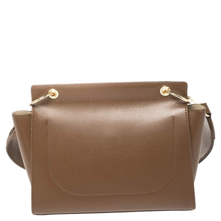مملوكة مسبقًا Aigner Brown Leather Flap Shoulder Bag