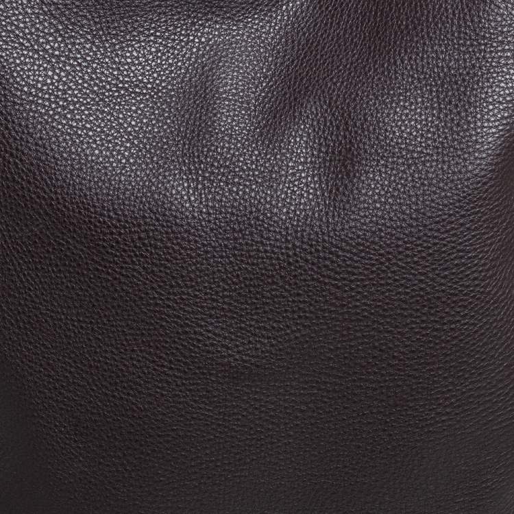 Pre Owned Aigner Dark Brown Leather Large Arya Hobo 