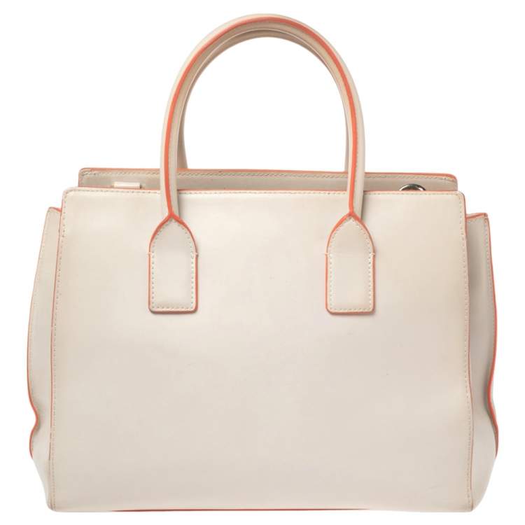 Pre Owned Aigner Grey Leather Tote