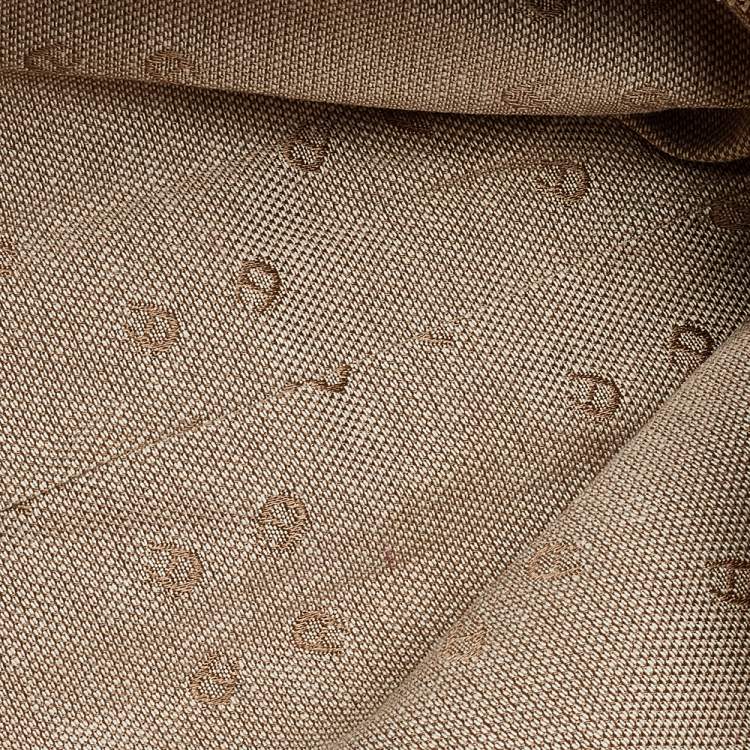 Pre Owned Aigner Beige/Cream Canvas And Leather Baguette
