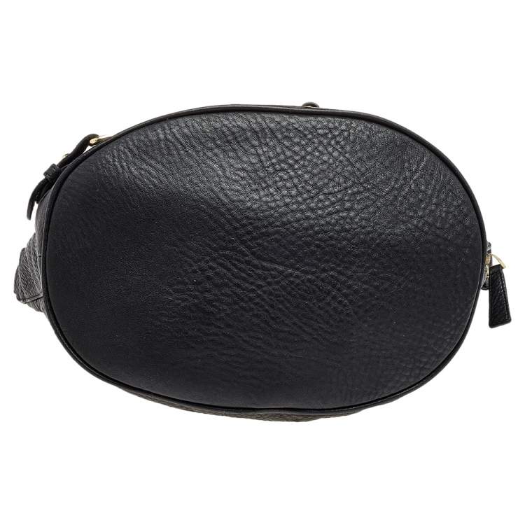 Pre Owned Aigner Black Leather Hobo